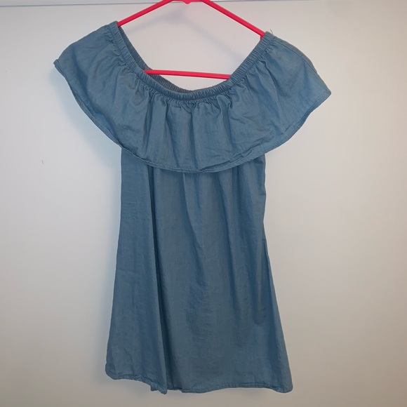 Tilly’s Off The Shoulder Denim Dress - Picture 2 of 5